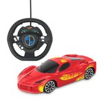 Carro-De-Corrida---Hot-Whells---Sprint-1-24-Rc---2-Canais---Vermelho-0
