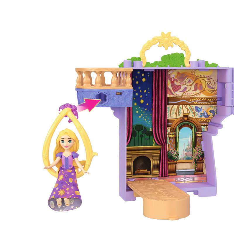 Playset-E-Mini-Boneca---Disney---Princesas---Rapunzel---Castelo-Rapunzel-Empilhavel---Mattel-2