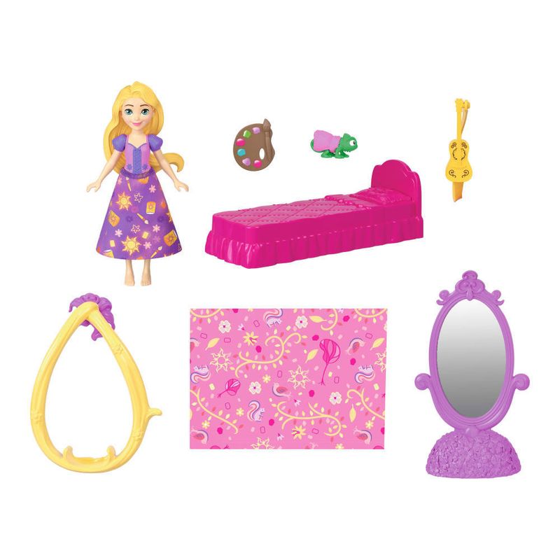 Playset-E-Mini-Boneca---Disney---Princesas---Rapunzel---Castelo-Rapunzel-Empilhavel---Mattel-3