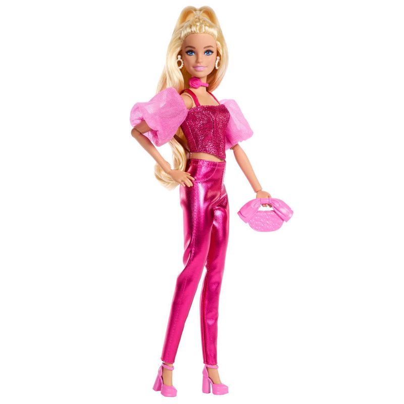 Boneca-Articulada---Barbie---Deluxe-Style---Conjunto-Rosa-Metalico---Mattel-1