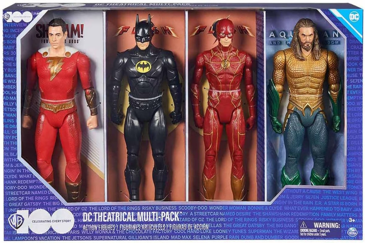 PACK ESPECIAL 4 FIGURAS HEROIS DC 30CM - SUNNY - PBKIDS Brinquedos