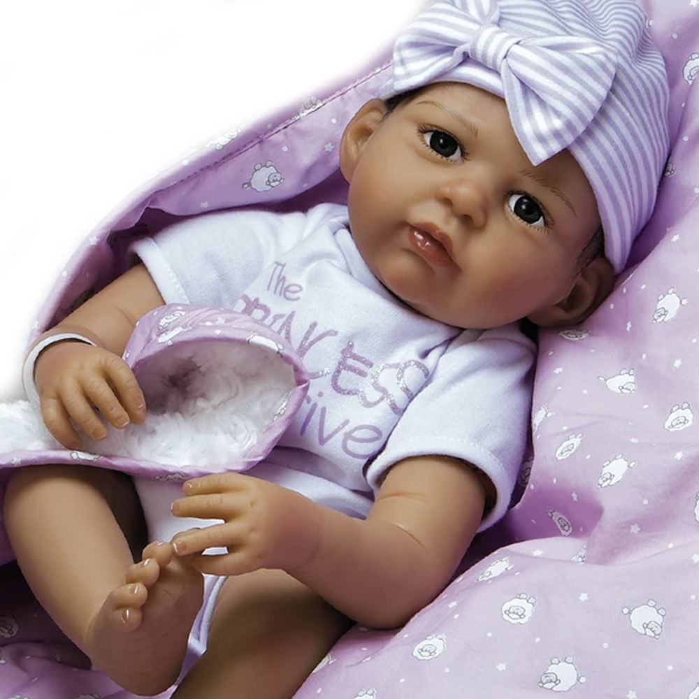 Boneca Prince e Bebe Reborn, pintada em 3D, bebezinho com cabelo