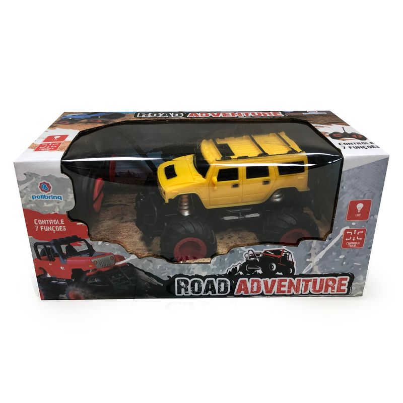 Veiculo-de-Controle-Remoto---Carro-Offroad-11cm---Road-Adventure---Amarelo---Polibrinq-1