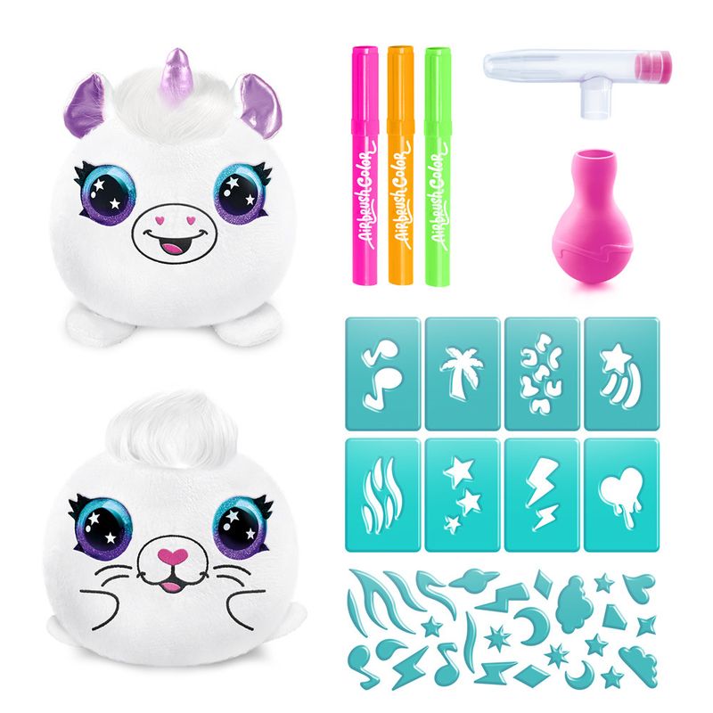 Pelucia---2-Mini-Pelucias---Airbrush---Neon---Surpresa---Para-Pintar---Fun-1