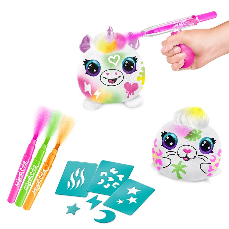 Pelucia---2-Mini-Pelucias---Airbrush---Neon---Surpresa---Para-Pintar---Fun-2