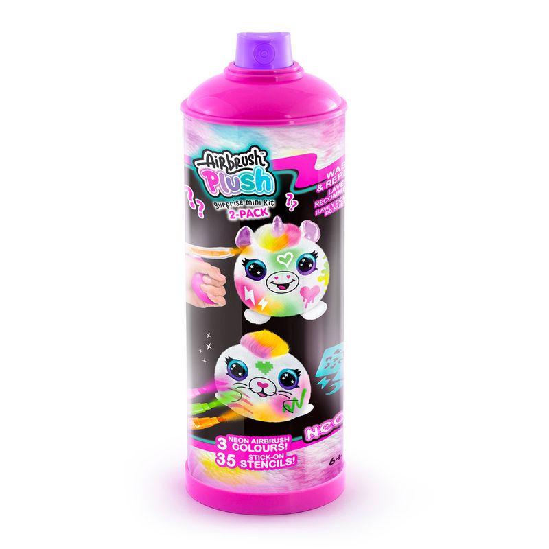 Pelucia---2-Mini-Pelucias---Airbrush---Neon---Surpresa---Para-Pintar---Fun-4
