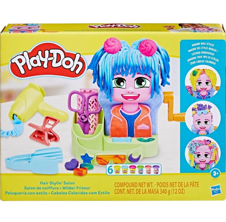 Massinha Play Doh Cabelos Coloridos Com Estilo Hasbro F8807 - Ri Happy