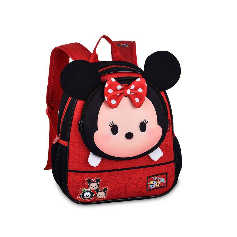 Mochila de Costas Escolar Infantil Minnie 3D Alça Acolchoada