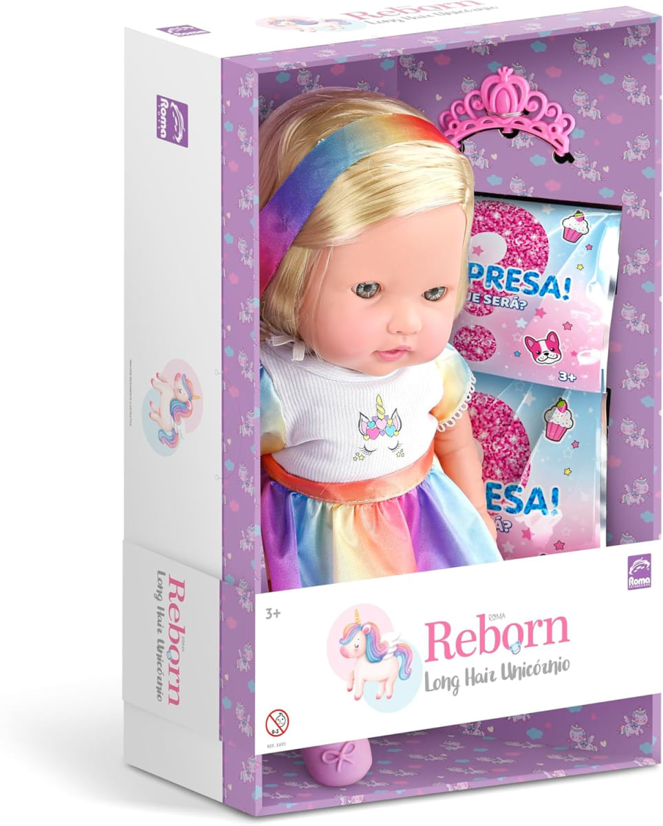 REBORN LONG HAIR UNICORNIO VINIL - ROMA - Ri Happy
