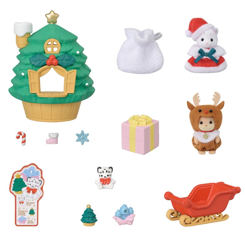 Sylvanian-Families---Conjunto-Casa-Da-Arvore-De-Natal---Da-Bebe-Mamae-Noel---Epoch-0