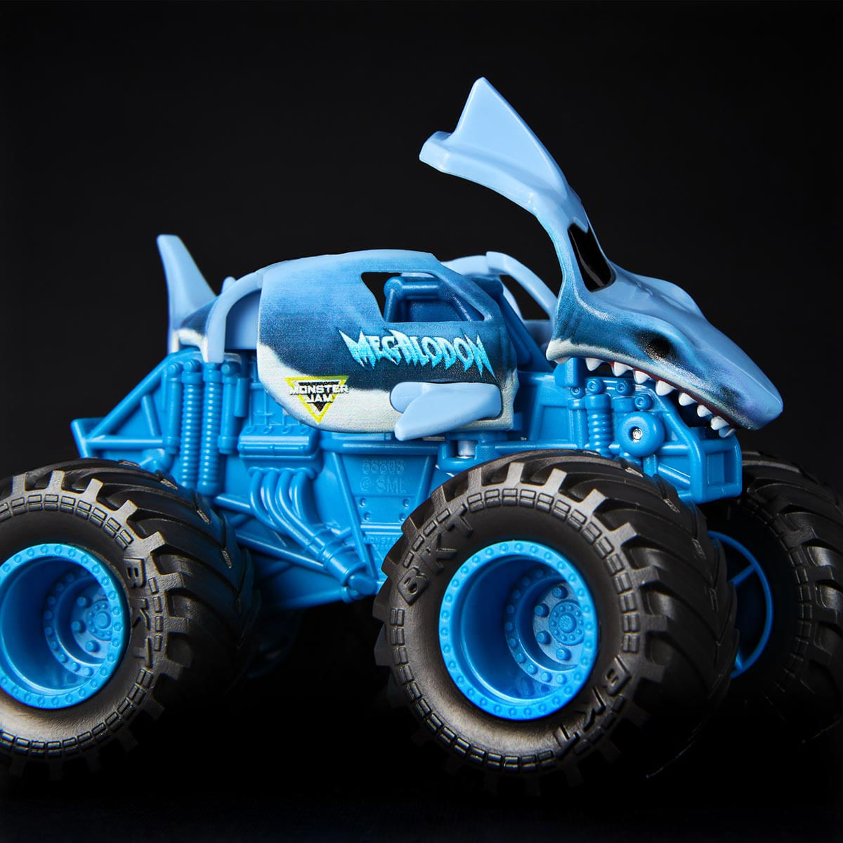 Encontraproduto.com.br - Carrinho Megalodon 1:64 - Monster Jam Smash & Bash