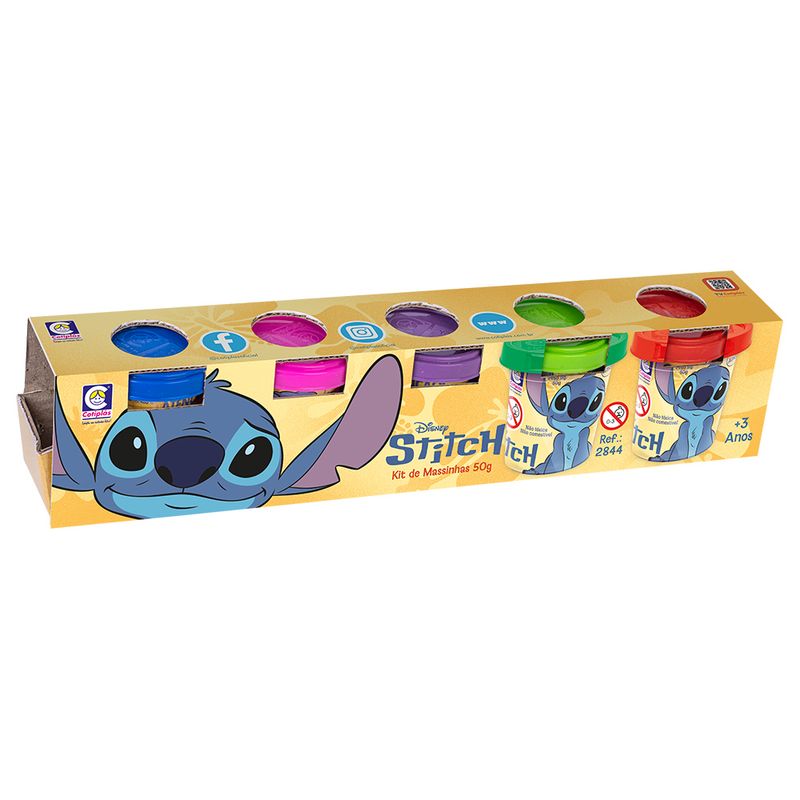 Conjunto-Massa-De-Modelar---Disney---Stitch---5-Potes---Cotiplas-1