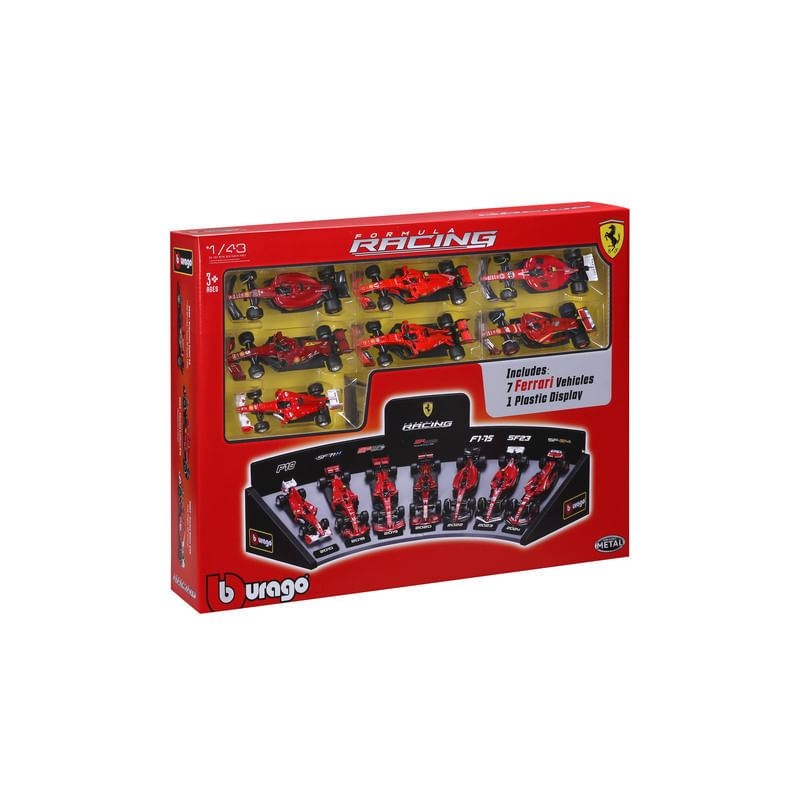 Conjunto-De-Miniaturas---Formula-1---1-43---7-Unidades---Com-Suporte-De-Exposicao---Maisto-0
