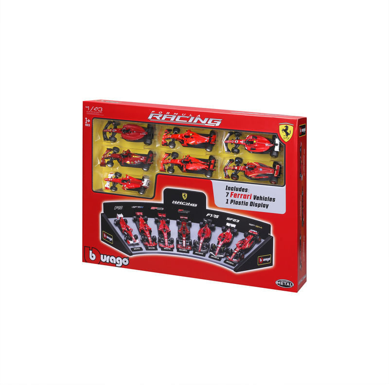 Conjunto-De-Miniaturas---Formula-1---1-43---7-Unidades---Com-Suporte-De-Exposicao---Maisto-1