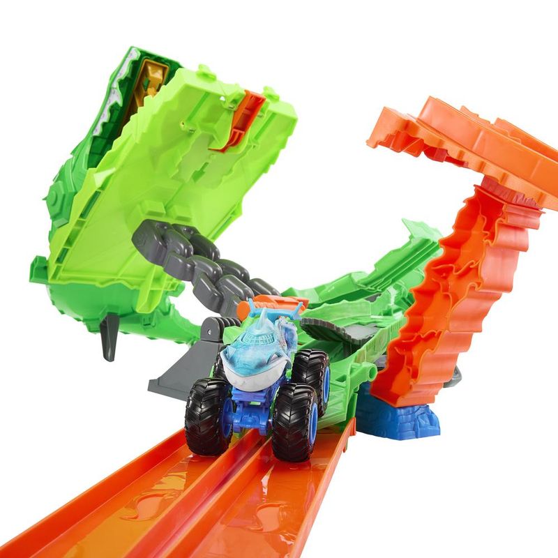 Pista-De-Percurso---Hot-Wheels---Tubaroes-Vs-Dinossauros--Destruicao-Dragao---Mattel-6