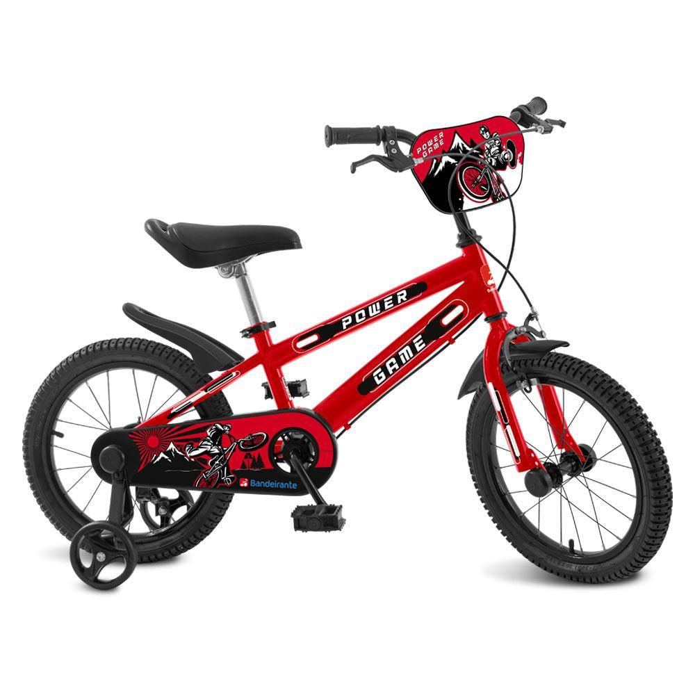 Bicicleta Aro 16 Power Game Vermelha - Bandeirante - Ri Happy
