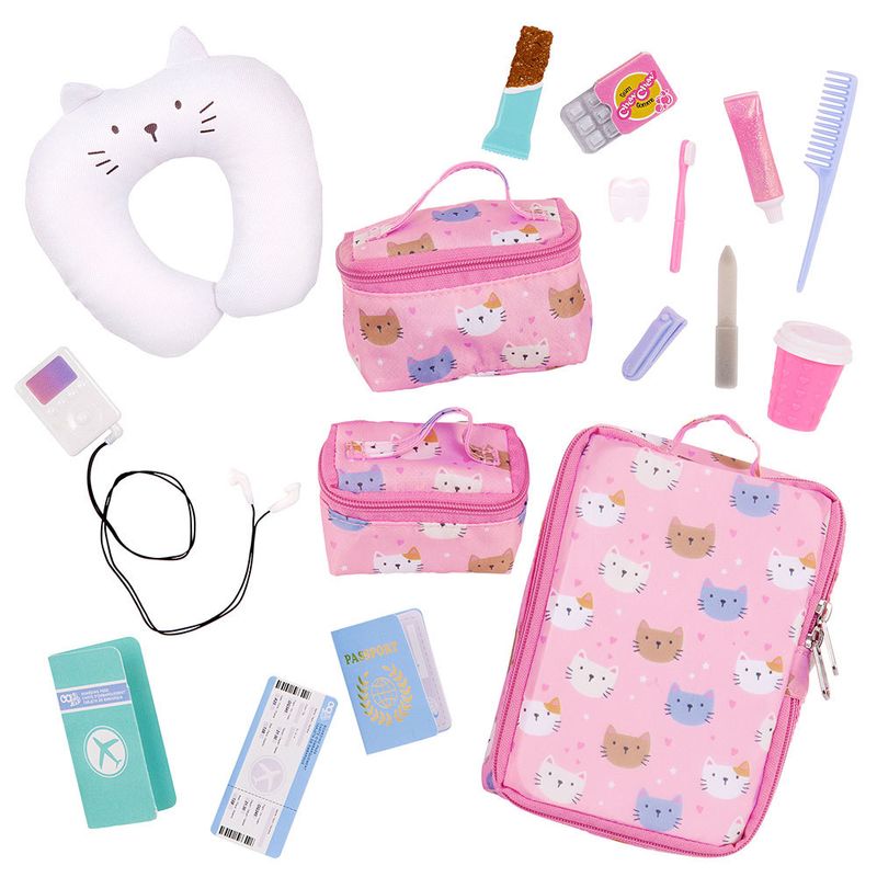 Conjunto-De-Acessorios---Our-Generation---Kit-De-Viagem-Com-Estampa-De-Gatinho---Candide-0
