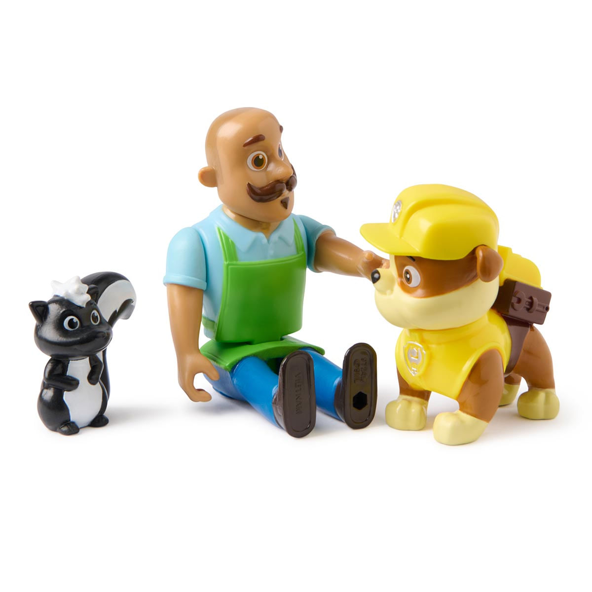 3 Bonecos Rubble, Sr. Porter e Gambá - Patrulha Canina