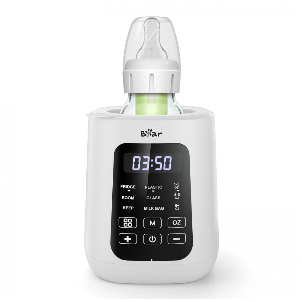 Aquecedor de Mamadeira Bear, Aquecimento Rápido para Leite Materno e Fórmula para Recém-Nascidos, Controle de Tempo e Temperatura,