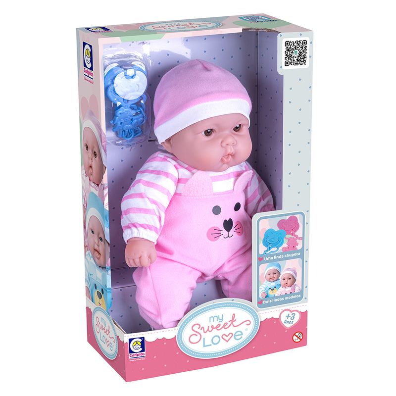 Boneca-Bebe---My-Sweet-Love---Macacao-Rosa---Cotiplas-1