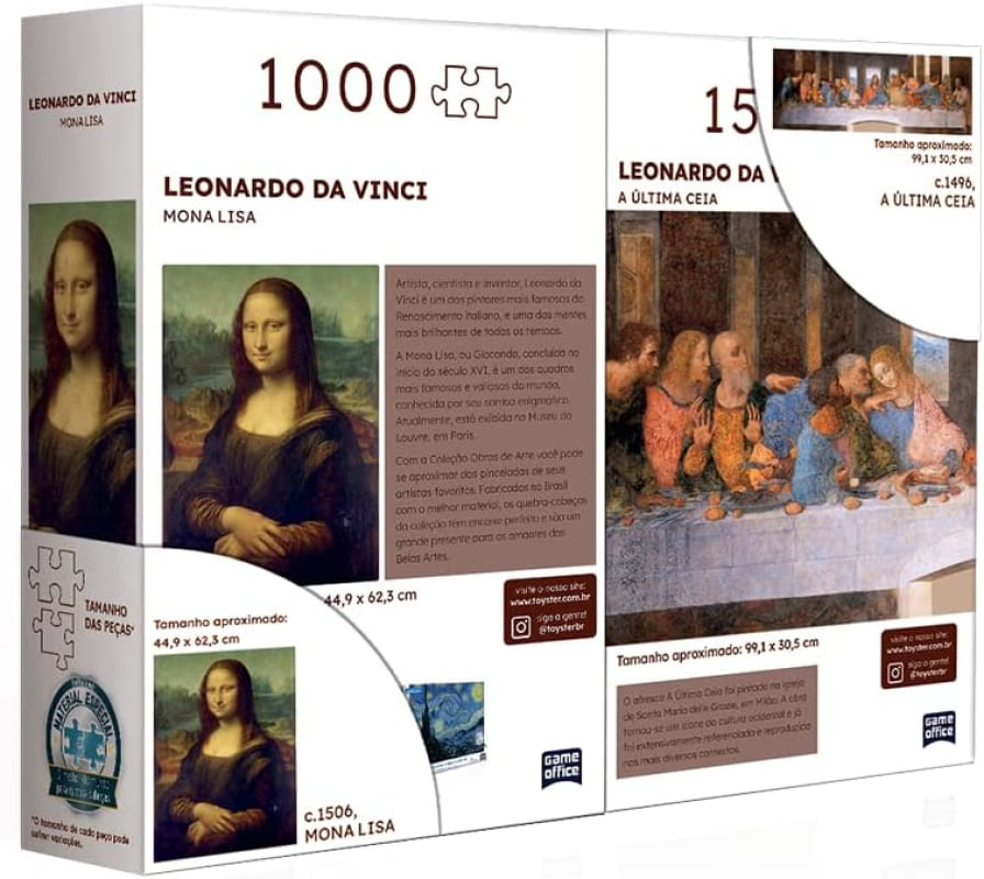QC LEONARDO DA VINCI - MONALISA E A ULTIMA CEIA - TOYSTER - Ri Happy
