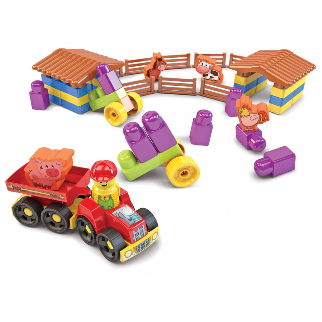CAIXA FAZENDINHA BLOCOS - DISMAT - PBKIDS Brinquedos