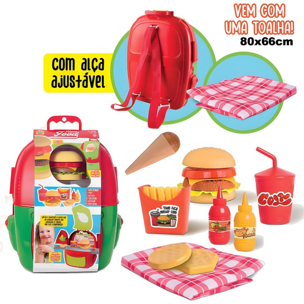 Mochila De Brinquedo Happy Food - Samba Toys 1402 - PBKIDS Brinquedos
