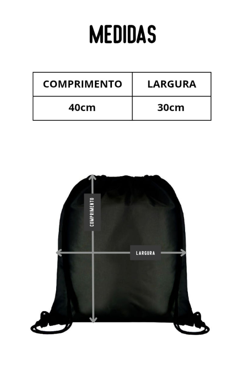 String Bag Preta Beyblade X - Ri Happy