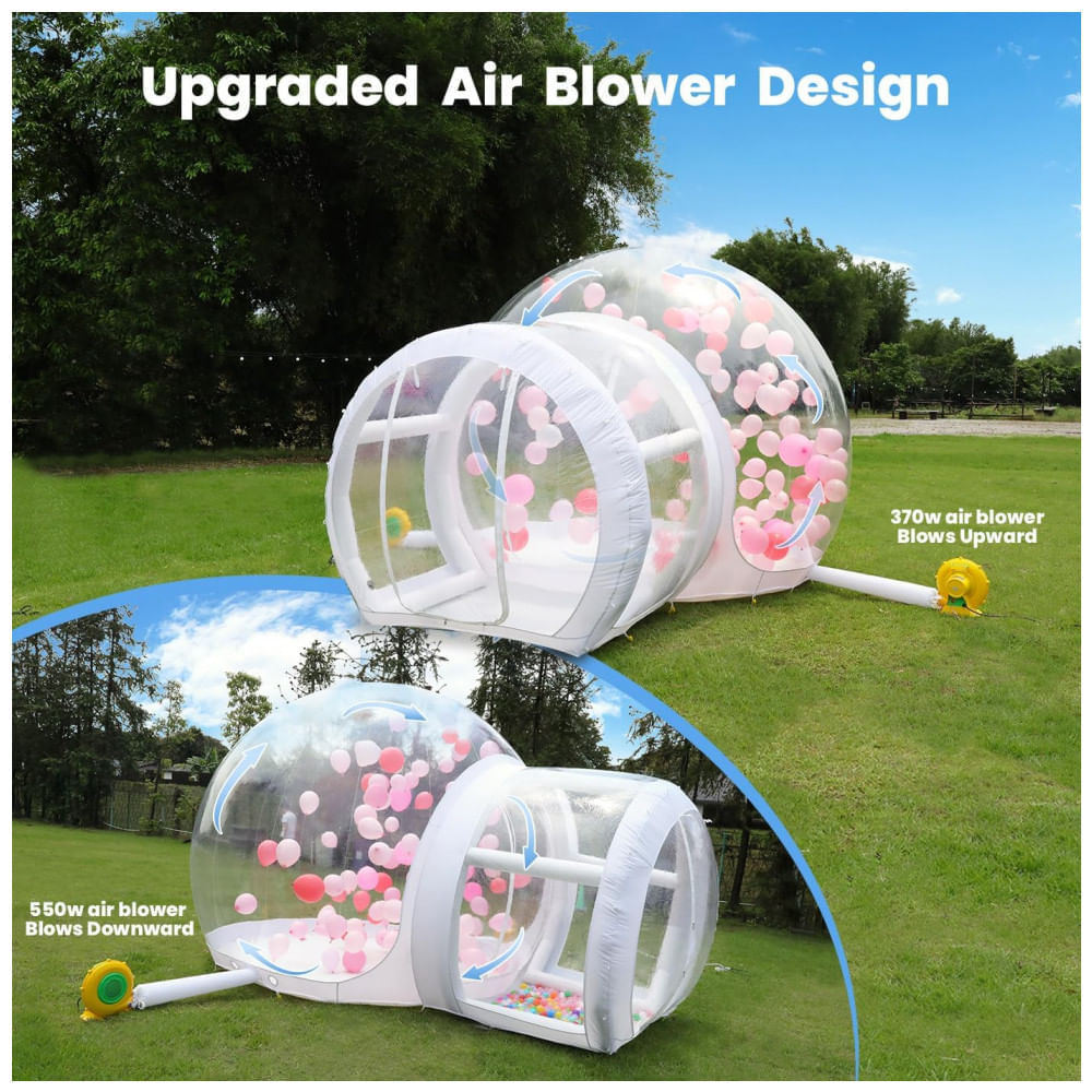 Casa de Bolha Inflável de 3 metros, Brinquedo com Tenda de Bolha em PVC e Fluxo de Ar Duplo Aprimorado, Dome Transparente para Festas,FOOING,