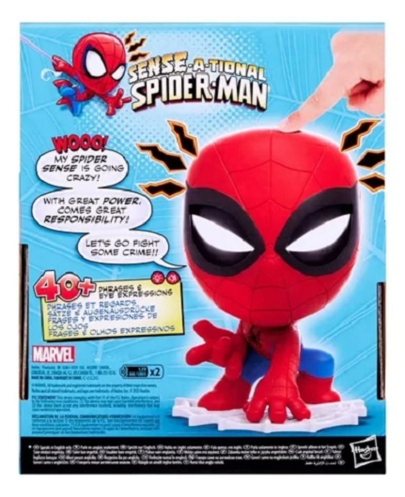 Boneco Interativo Spiderman  Sense-A-Tional Com Som e Luz – 40 frases e Olhos Expressivos  - Hasbro