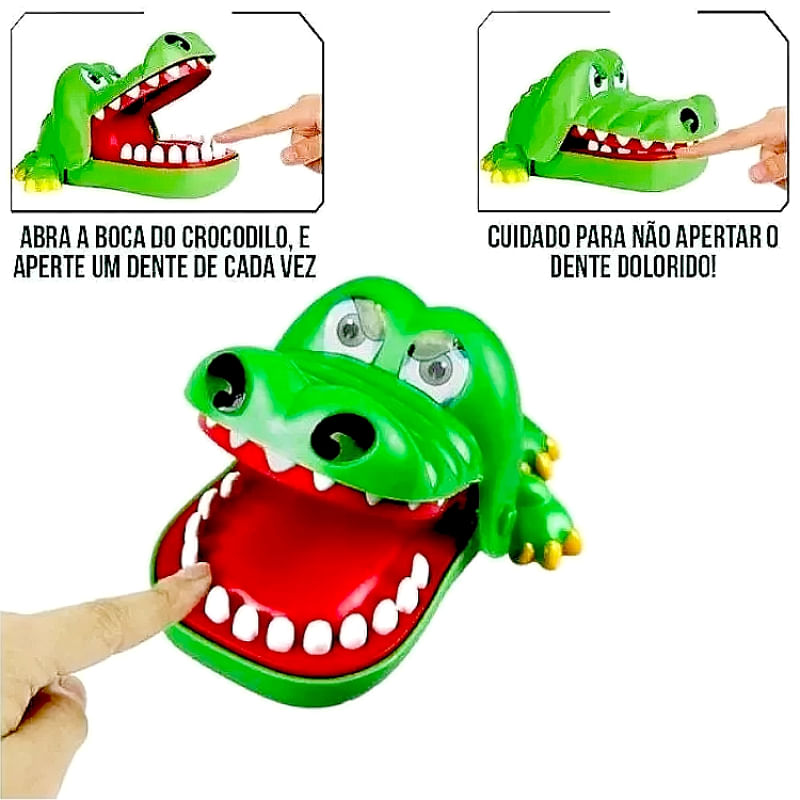 Jogo Jacaré Maluco Infantil Dentes que Morde Brincadeira em Família ...