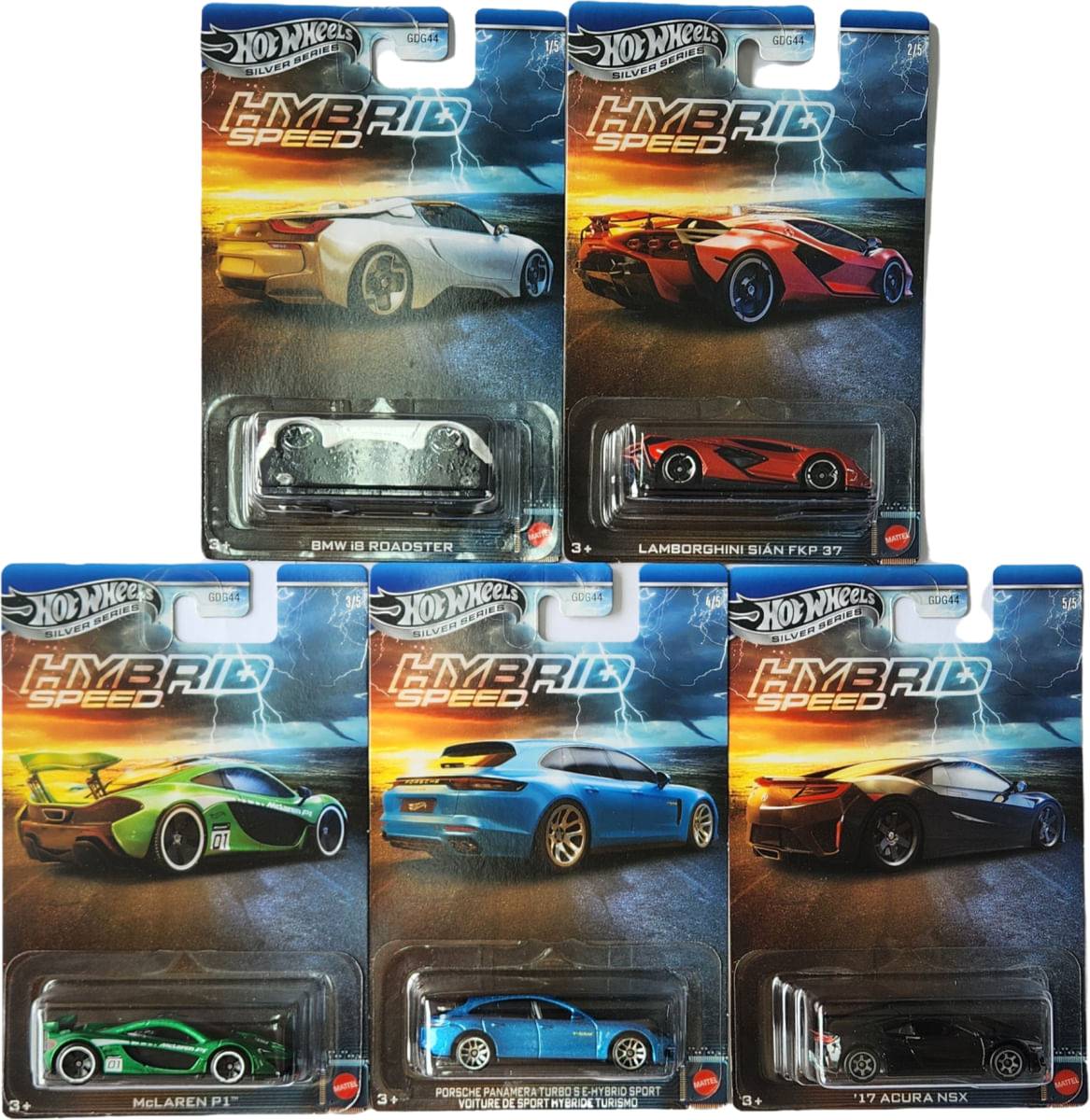 Hot Wheels Hybrid Speed - Set Completo (5 Miniaturas) - PBKIDS