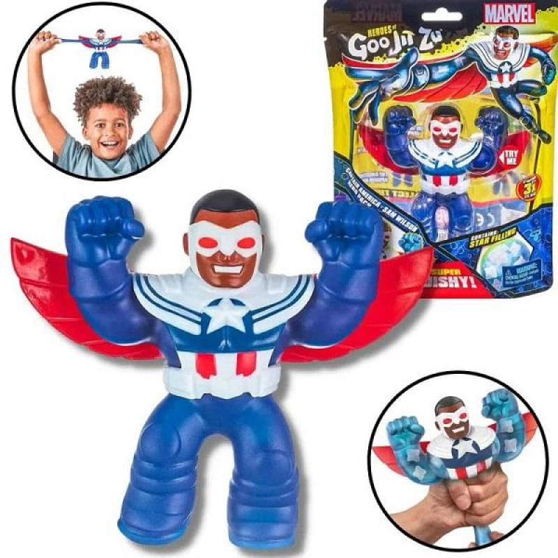 Figura Elastica Marvel Goo JIT ZU Captain America SAM Wilson SUNNY