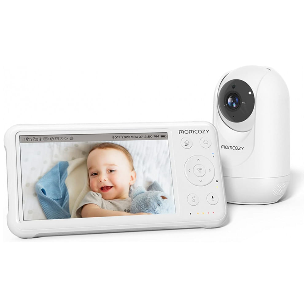 Babá Eletrônica Momcozy Monitor HD 1080P com Câmera, Vídeo e Visão Noturna