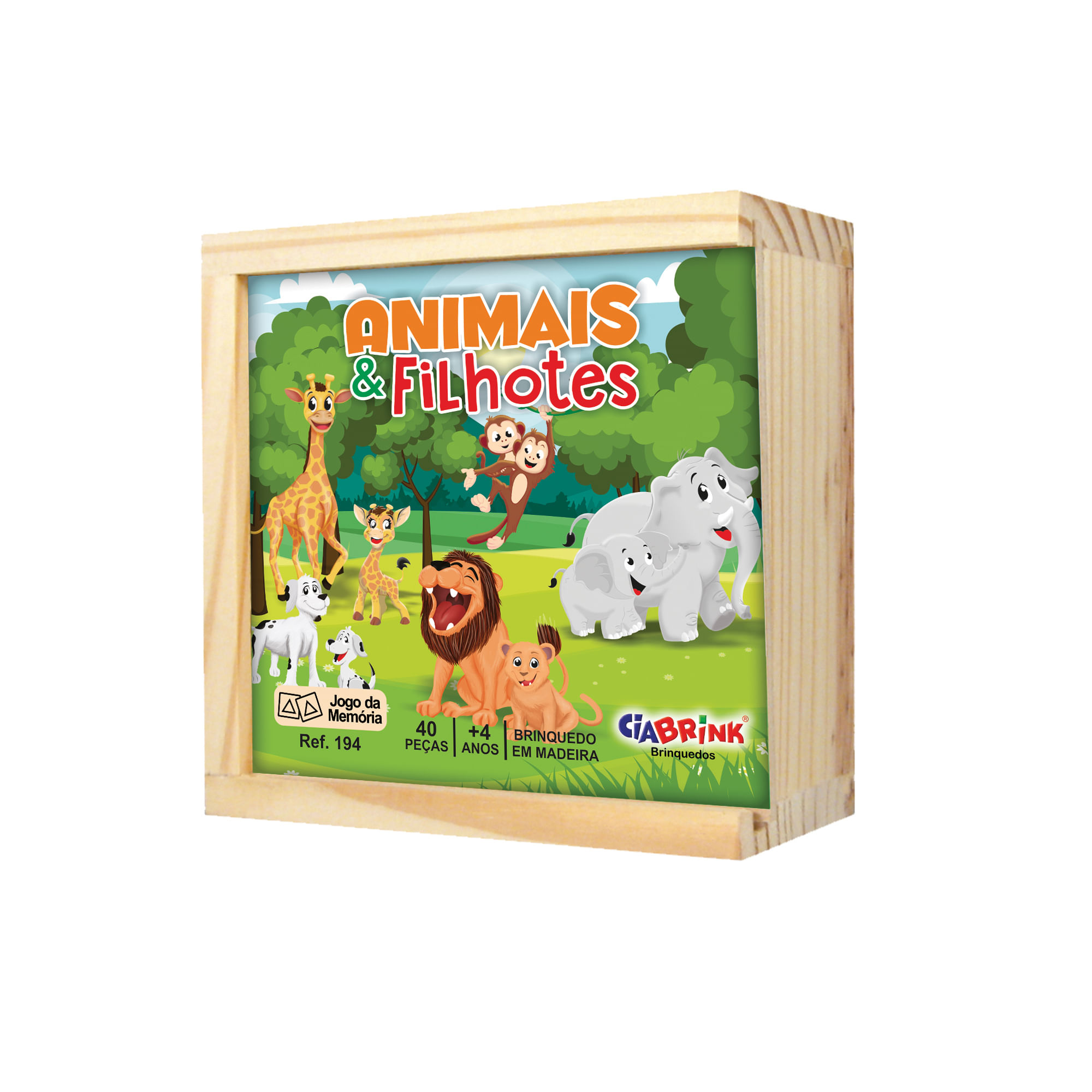 Jogo de Memória - Animais e Filhotes - 51465 - Xalingo - Real Brinquedos