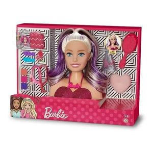 Busto Boneca Barbie Para Pentear E Maquiar Vem Com Maquiagem