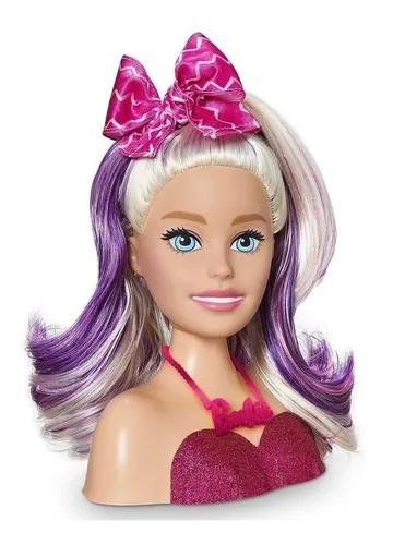 Busto Boneca Barbie Para Pentear E Maquiar Vem Com Maquiagem - Ri Happy