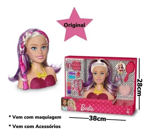 Busto Boneca Barbie Para Pentear E Maquiar Vem Com Maquiagem - Ri Happy