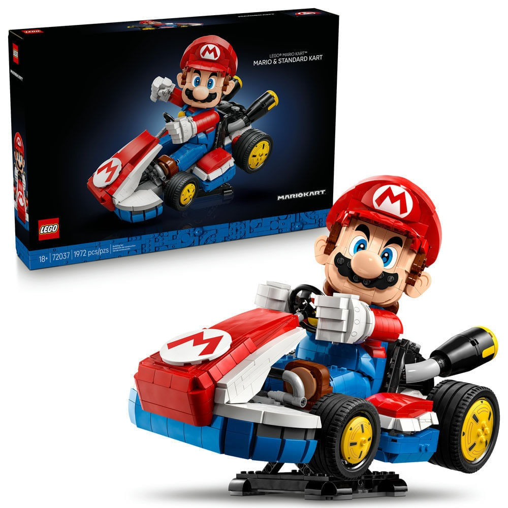 LEGO Super Mário - Mario Kart Mario e Kart Padrão - Ri Happy