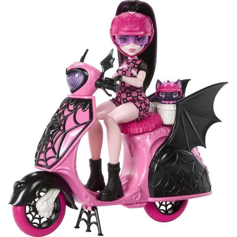 Monster High Boneca Draculaura com Scooter Mattel Ri Happy