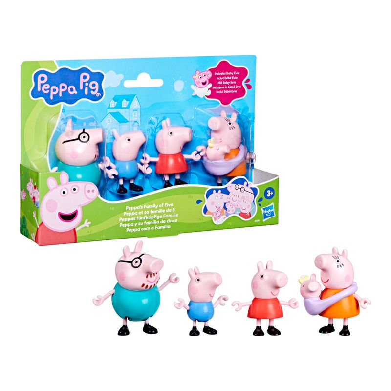 Figura-De-Acao----Peppa-Pig---A-Familia-Pig-Com-Bebe-Evie---Hasbro-0