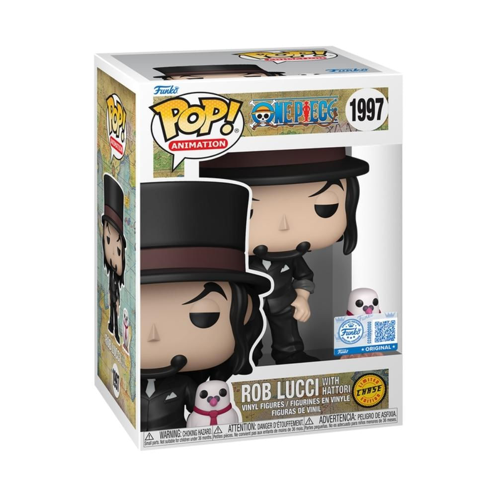 Boneco Funko Pop! One Piece Rob Lucci com Hattori com Chase