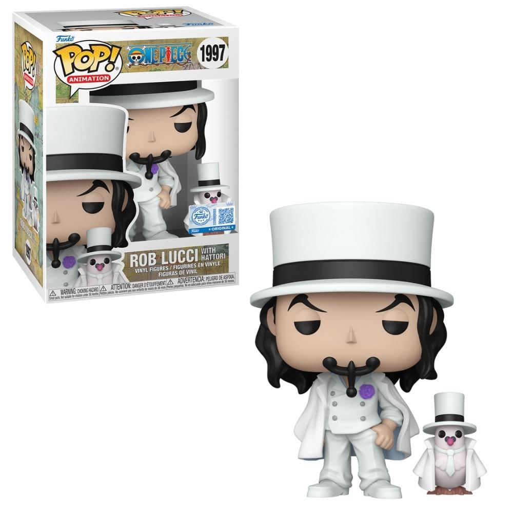 Lucci k-pop Boneco Funko Pop! One Piece Rob Lucci com Hattori com Chase