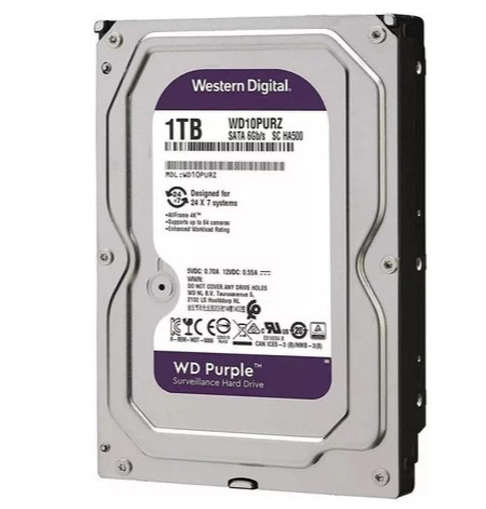 HD Externo Disco Rígido Interno 1Tb WD Purple Computador DVR - Ri