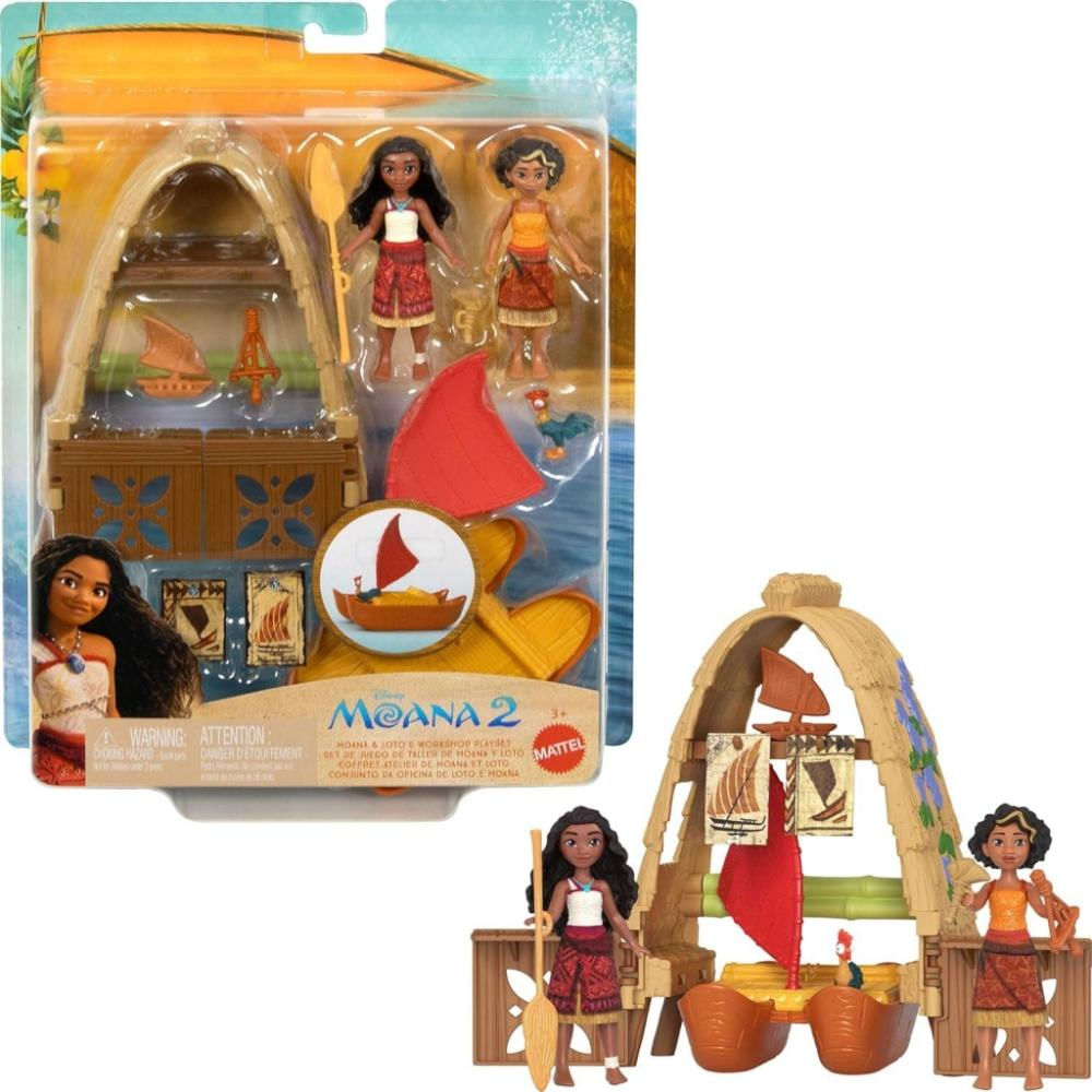 Conjunto De Oficina De Loto E Moana Disney - Mattel JBT52 - Ri Happy
