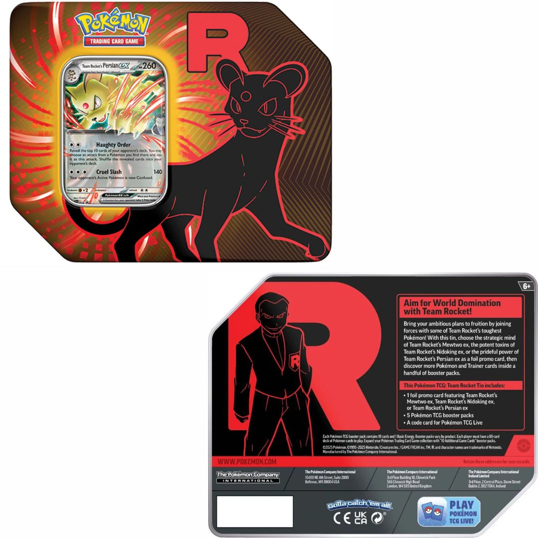 Pokémon TCG em Inglês Team Rocket's Persian Ex Lata - Ri Happy