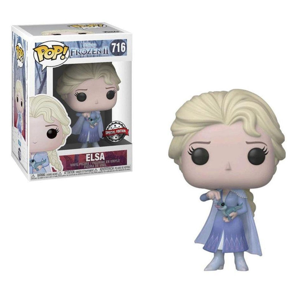 Figura Colecionável Funko Pop Disney Frozen 2 Elsa Vestido Azul Edição Especial 2666