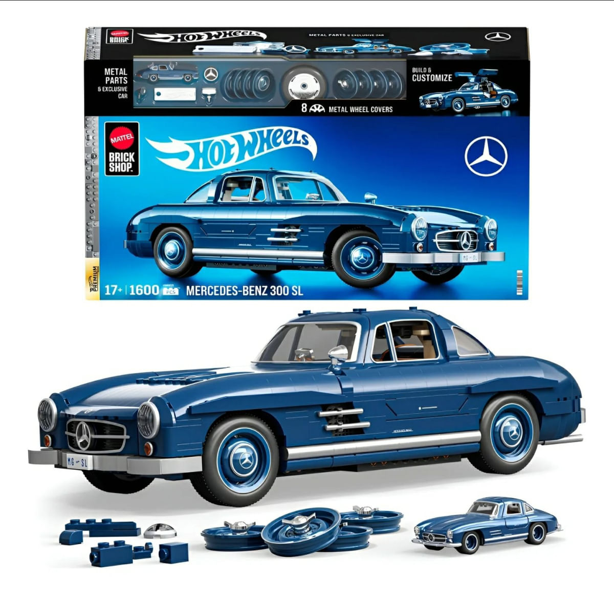 Hot Wheels メルセデス・ベンツ 300SL Hot Wheels Brick Shop - Mercedes-Benz 300 SL (1600 PCS) - Ri Happy