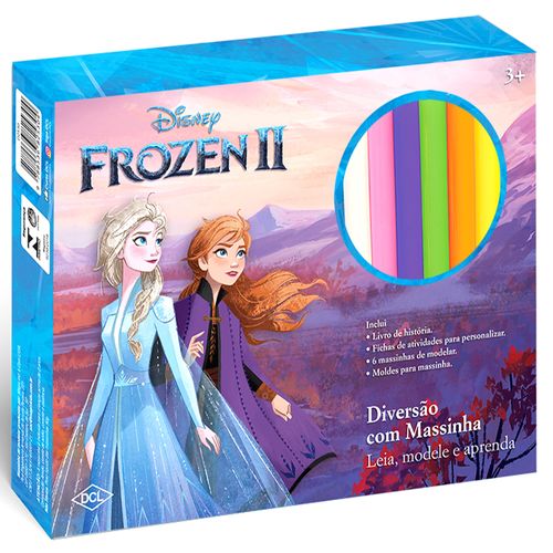 Livro Infantil - Diversão Com Massinhas - Leia, Modele e Aprenda - Frozen 2 - DCL