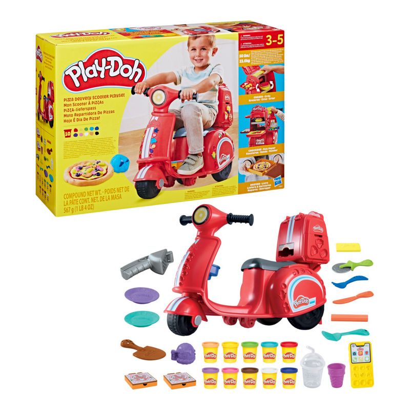 EXCLUSIVO---Conjunto-Massa-De-Modelar---Playdoh---Pizza-Delivery-Scooter---Hasbro-0
